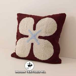 Handmade Indian Cotton Luxury Woven Tufted <b>Sofa</b> Cushion Cover Household <b>Pillow</b> Cases Eco-Friendly Custom OEM Wholesale - Product Image 1