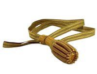 Cordon tressé en cordons de bullion à nœuds sabre dorés, reproduction historique américaine, écologique, pour uniforme et chapeau classique