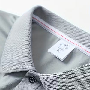 Polo de golf pour homme adulte, couleur gris, manches courtes, col boutonné, tissu confortable, polo de golf pour messieurs - Product Image 4