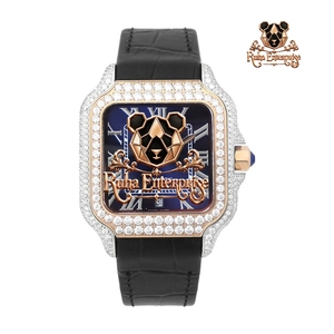 Elegante Reloj con Correa de Goma, Bisel de Piedras en Capas, Caja Esculpida y Marcadores de Hora Prominentes - Product Image 6