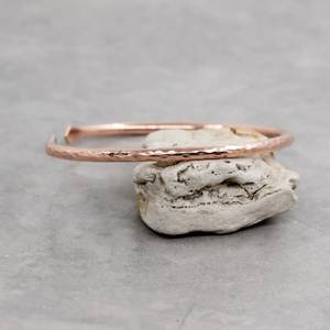 Belladec Handcrafted Hammered <b>Copper</b> Classic Cuff Bracelet Minimalist Open <b>Bangle</b> Artisan Jewelry Elegant Adjustable Gift Women - Product Image 3