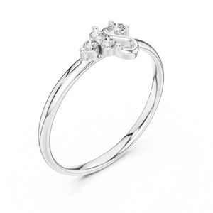 Anillo Infinito de Tres Piedras con Diamantes CVD Cultivados en Laboratorio en Oro Sólido de 18K - Product Image 4