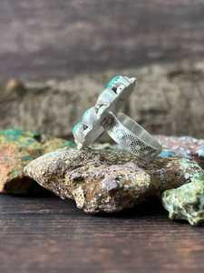 Kingman Turquoise Wild Horse Magnesite <b>Adjustable</b> <b>Ring</b> Handmade Sterling Silver Southwestern Boho Artisan Jewelry - Product Image 2