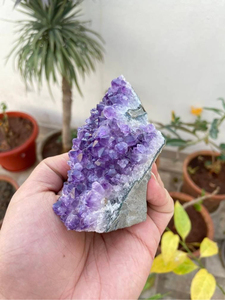 Small Amethyst Druzy <b>Cluster</b> | Natural Purple <b>Crystal</b> Geode | Raw Mineral Decor & Gift - Product Image 4
