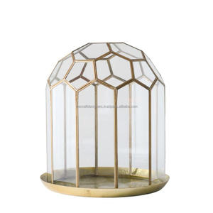 Caja de exhibición de escaparate de vidrio de precio razonable y caja multifunción de linternas caja de plantas de portavelas de acento pequeño y grande - Product Image 2