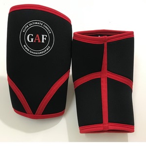 Genouillères de compression GAF en caoutchouc naturel et PVC pour haltérophilie et powerlifting, avec soutien antidérapant et résistance accrue - Product Image 6