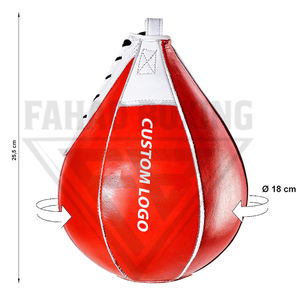 Pu Leather <b>Boxing</b> <b>Speed</b> Ball In Red With White Color Custom Made OEM Service Best Quality Heavy-Duty Oxford Fabric Punching <b>Bag</b> - Product Image 2