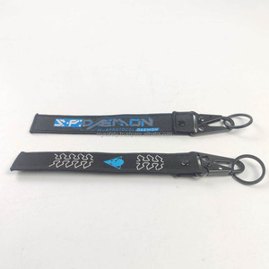 Porte-clés tissé personnalisé à faible MOQ, avec logo, bracelet en tissu, fermoir métallique et anneau porte-clés – Promotions en gros - Product Image 2