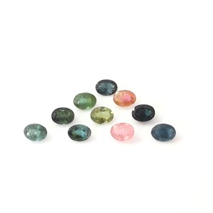 Natural Multi Tourmaline 6x8MM Oval Cut Faceted Loose Gemstones Premium Tourmaline <b>Stone</b> <b>Beads</b> For Jewelry Making Wholesale Bulk - Product Image 3