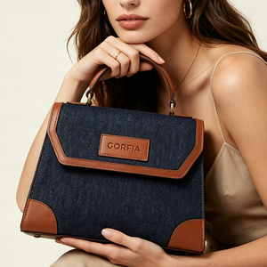 Bolso de Mano Original para Mujer, Marca Privada Gorfia, Bolso Tote de Cuero PU, Correa de Hombro Ajustable, Diseño con Compartimentos - Product Image 1