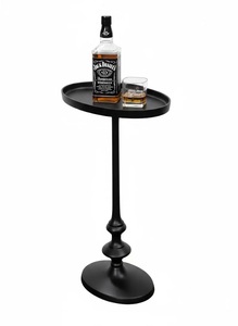 โต๊ะบาร์อะลูมิเนียมหล่อแบบคลาสสิก ขอบยกสูง หน้าโต๊ะทรงกลม ฐานตั้งทรงกลม แข็งแรง ทนทาน ผิวสัมผัสด้าน สไตล์โมเดิร์น - Product Image 2