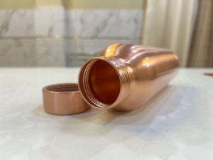 Copper Water <b>Bottle</b> Oriental Design Pattern Portable Travel Drinking <b>Flask</b> with Lids - Product Image 5