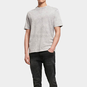 Diseña tu Propio Logotipo, Camisetas para Hombre con Lavado Ácido, 100% Algodón, Corte Holgado, Ropa Casual, Último Diseño en Camisetas con Lavado Ácido para Hombre - Product Image 4