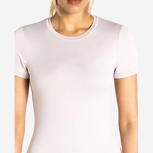 Camisetas Deportivas de Verano para Mujer al por Mayor, 100% Poliéster, Elásticas, Ajustadas, de Secado Rápido, Anti-Pilling, Transpirables y Ligeras - Product Image 4