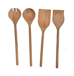 Utensilios de cocina de gran calidad, juego de espátulas de madera biocompostables, juego de utensilios de cocina antiadherentes. - Product Image 2