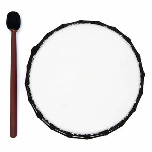 Tambor Chamánico Hecho a Mano con Marco de Piel Natural, Instrumento de Percusión Ligero y Portátil para Viajes y Prácticas - Product Image 1