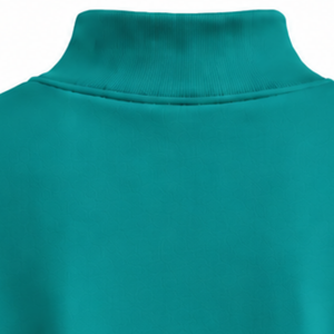 Teal Green Women High Neck Sweatshirt Long Sleeve Loose Fit <b>Pullover</b> Fleece Mock Neck Casual Winter Streetwear Fashion <b>Jumper</b> - Product Image 4