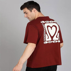 Camiseta de Verano de Moda, 230 g/m², 100% Lavado Ácido, Hombros Descubiertos, Manga Tres Cuartos, Estilo Vintage Urbano - Product Image 2