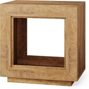 <b>Square</b> Wooden Console <b>Table</b> Coffee Tea or <b>Side</b> <b>Table</b> with Storage Space for Bedside or Living Room - Product Image 6