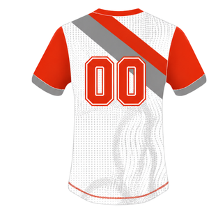 Conjunto de Uniforme de Rugby de Manga Corta en Naranja Brillante, Blanco y Gris, Jersey de Rugby con Cuello Redondo y Estampado Gráfico, Pantalones Cortos con Cordón Ajustable, Rendimiento Atlético - Product Image 4