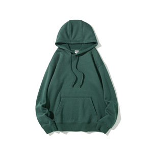 Unisex Oversized Hooded <b>Sweatshirt</b> Solid <b>Pink</b> Cotton Knitted Casual Autumn Wear With Front Pockets Regular Fit - Product Image 2