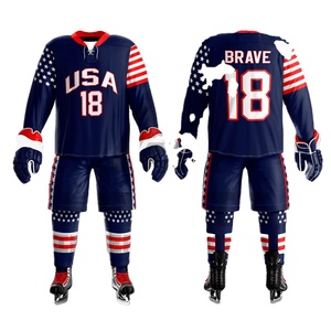 Uniforme de hockey sobre hielo más popular Diseña tu propio logotipo Uniforme de hockey sobre hielo de talla grande Uniforme de hockey sobre hielo - Product Image 1