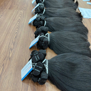 Cheveux humains 100% vietnamiens, lisses naturels, trame de cheveux noire, double épaisseur, cuticules entièrement alignées, prêts à être expédiés, sans perte de cheveux - Product Image 2
