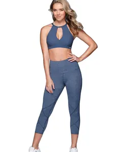 Bulk Großhandel Günstige Stilvolle Strumpfhosen & Leggings Polyester Spandex bedruckte Strumpfhosen Frauen unter Knie Yoga Leggings Großhandel