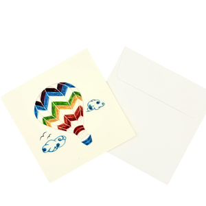 Wholesale Colorful Hot Air Balloon Quilling <b>Card</b> Handmade Greeting <b>Card</b> With Envelope For Special <b>Occasions</b> Unique Quilled <b>Card</b> - Product Image 5