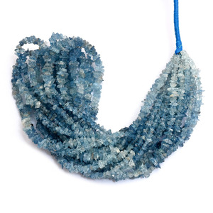 Aguamarina AAA+ de 3mm-6mm, pepitas lisas, aguamarina natural azul Ofiki, chips sin cortar, piedras semipreciosas, cuentas pulidas para joyería - Product Image 4