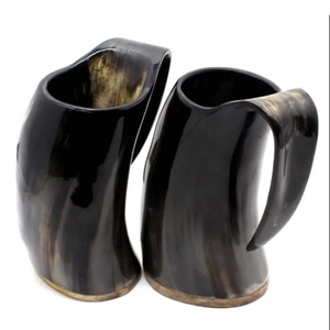 Authentic Handcrafted Handmade Eco-Friendly Viking Style Horn Mug Rustic Beer Stein Tankard Handle Mead Wine Ale Liquor Lovers - Product Image 1