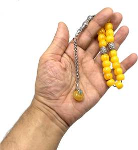 Perles de prière Perlin Tesbih Tespih Misbaha Subha, bracelets de prière musulmans islamiques, accessoires de culte, perles effet pierre précieuse ovales - Product Image 3