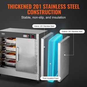 Armadio Riscaldante per Pizza a 4 Ripiani con Vassoio per Acqua per Facile Servizio Modello D0100HRSCQ8 D0102HS0L4J - Product Image 5