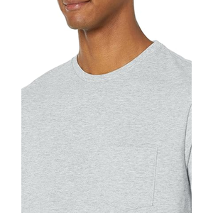 เสื้อยืดคอกลมแขนสั้นทรงพอดีตัวสำหรับผู้ชายพร้อมกระเป๋าหน้าอก – เสื้อยืดผ้าฝ้ายลำลองสำหรับทุกวัน - Product Image 4