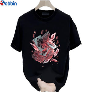 T-shirt Homme Grande Taille Haute Qualité Personnalisable Impression Numérique Logo Personnalisé 100% Coton Tricoté Manches Courtes Séchage Rapide Anti-Plis - Product Image 3