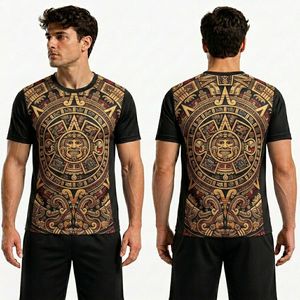T-shirts pour hommes à panneaux diagonaux rouge et noir, 100% polyester, entièrement sublimés, séchage rapide, performance athlétique, durables, vente en gros - Product Image 3