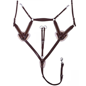 Harnais de poitrail durable pour l'équitation avec sangles réglables, support en cuir robuste pour l'entraînement et les utilisations en terrain. - Product Image 1