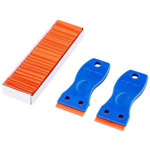 2PCS Plastic Razor Blade Scraper and 120PCS Adhesive Cleaning Scraper Remover Stickers <b>Decals</b> <b>Car</b> Cleaning Tools - Product Image 6