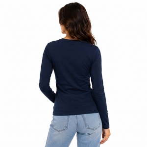 Camiseta de Manga Larga para Mujer de Alta Calidad, Ligera y Cómoda, Ropa de Estilo de Vida con Servicio OEM, Fabricante de Marca Personalizada - Product Image 5