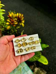 Citrino Natural Hecho a Mano, Gema Suelta Facetada de Lujo, Piedra de Citrino Amarillo de Alta Calidad Certificada de 250 Gramos para Joyería - Product Image 4