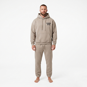 Custom Men's <b>Oversized</b> Drop Heavyweight Cotton Hoodie <b>Jogger</b> Set Streetwear Tracksuit Pullover Sweatshirt Two Piece Casual Wear - Product Image 1
