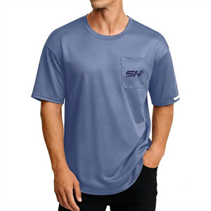 Front Pocket Customized Logo Oversized Men's Gym T-<b>Shirt</b> Eco-Friendly Quick Dry Breathable Premium Performance Fabric <b>100</b>% - Product Image 1