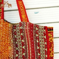 Sac à bandoulière vintage Kantha tissé à la main Saree recyclé de Bohème fourre-tout