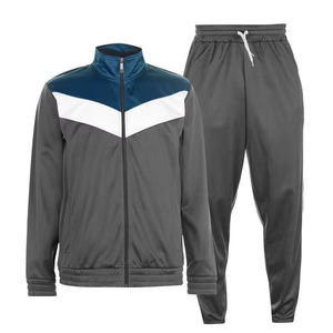 Unisex White Blue Striped Tracksuit Full <b>Zip</b> Stand Collar Sporty Casual Set Breathable Polyester Adult Autumn Wear - Product Image 2