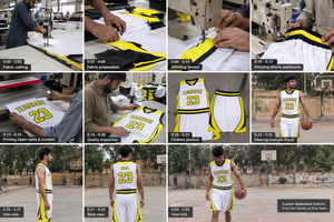 Ensemble de maillots de basket-ball personnalisés par sublimation, créez votre propre design avec le nom et le numéro de votre équipe, maille respirante, entraînement universitaire - Product Image 6