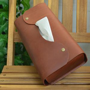 Boîte à mouchoirs en cuir véritable haut de gamme, anti-odeur, simple et décontractée, faite à la main, porte-mouchoirs décoratif de qualité supérieure -LTBC-0001 - Product Image 6