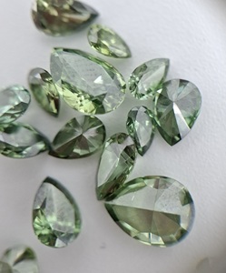 Wholesale Fancy Intense Vivid Green Pear Cut mix lot Lab Grown CVD HPHT VS Clarity Loose Diamond for Jewellery making - Product Image 1
