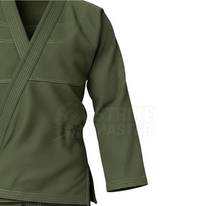 Kimono Verde para BJJ, Uniforme 100% Algodón, Duradero, Corte Regular, Gi de Judo para Adultos con Cinturón Negro, Construcción Resistente - Product Image 2