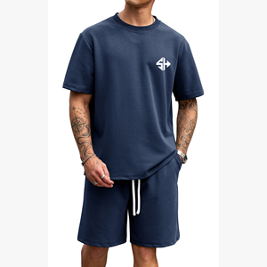 Elegant Look Cheap Shorts <b>Sets</b> New Style Custom Logo Men's Streetwear Jogging <b>Set</b> Solid Color 2 Piece Custom Men's Shorts <b>Sets</b> - Product Image 1