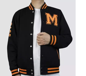 High Quality Customizable Varsity Letterman <b>Jacket</b> for Men & Women Embroidered Front Logo Breathable Polyester Fabric - Product Image 4